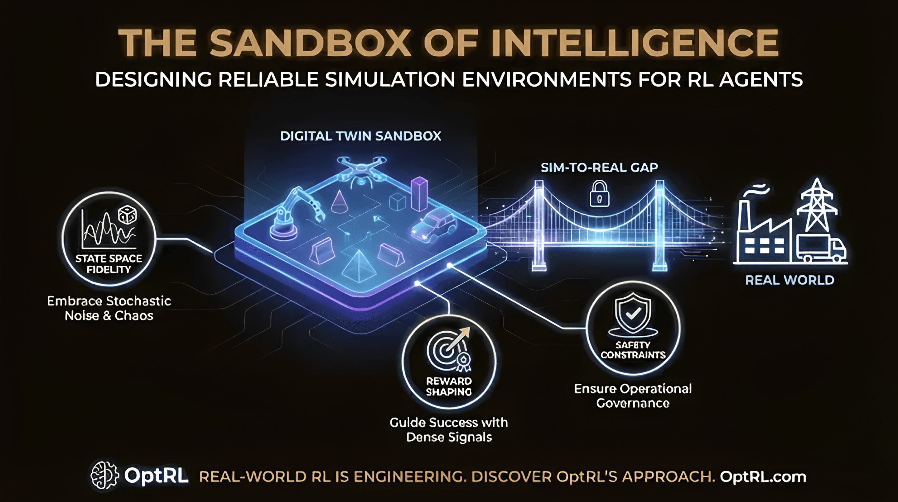 Enterprise Simulation Environment for Reinforcement Learning Deployment Enterprise reinforcement learning simulation environment used to train and validate adaptive decision systems before production deployment